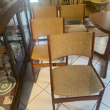Set of 4 Scandinavian teak chairs