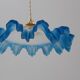 Serrated suspension in blue glass years 50-60
