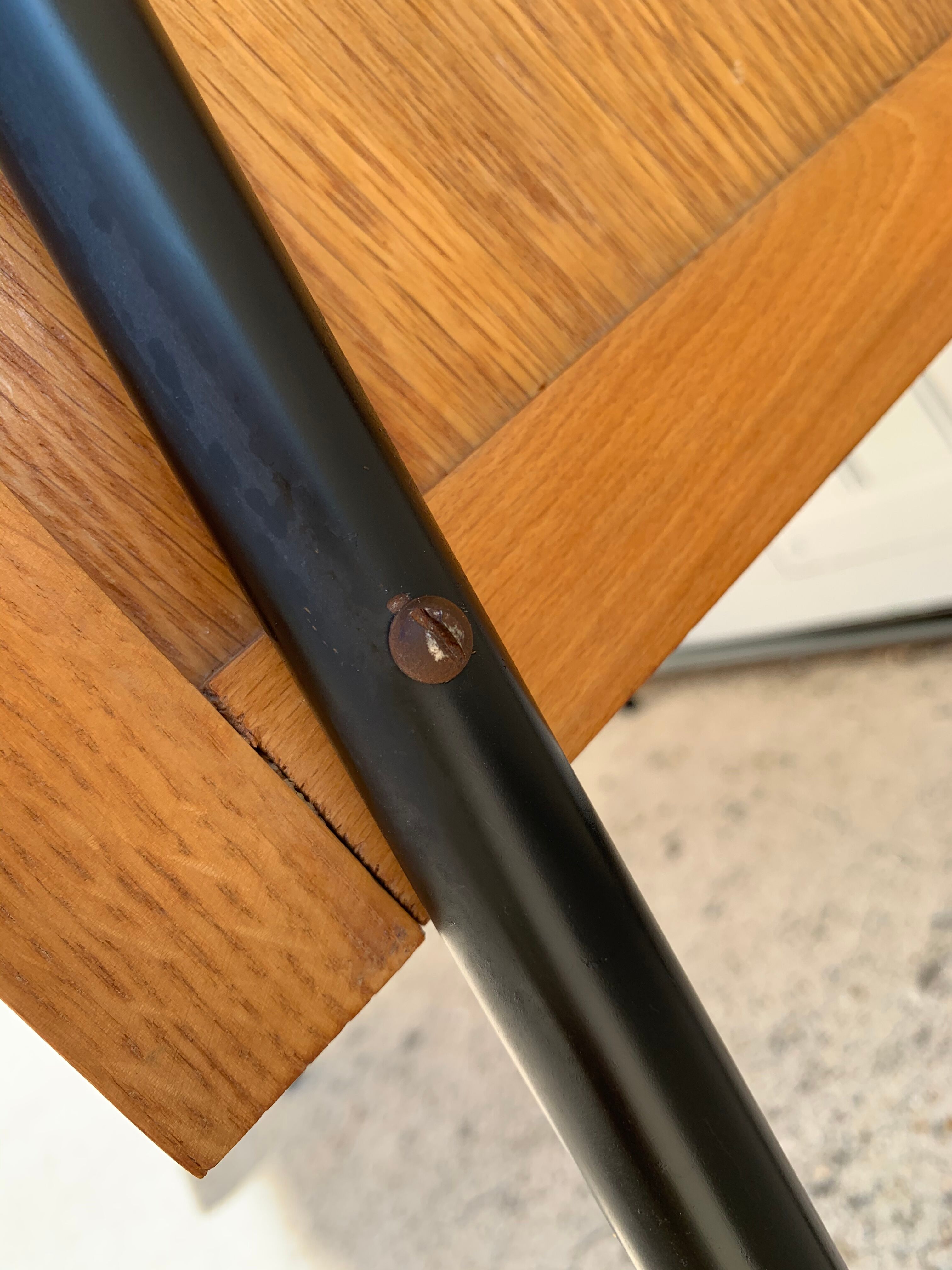 Vintage wood and formica desk 1950