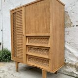 Vintage secretary wardrobe storage cabinet