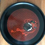 Ancient japanese plateau in stork lacquer