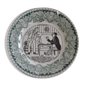 Luneville talking dessert plate