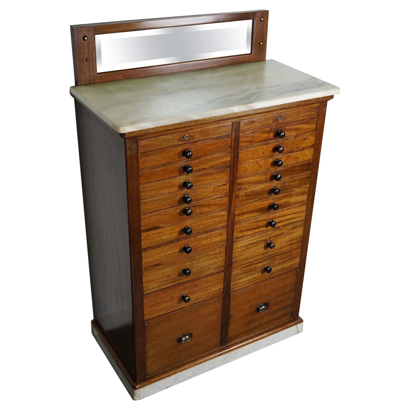 Antique dental practice in mahogany and marble Amsterdam around 1920