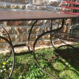 Ensemble de jardin en fer forgé