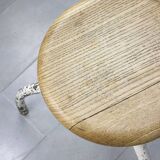 Vintage Industrial White Swivel Chair