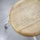 Tabouret pivotant blanc industriel vintage