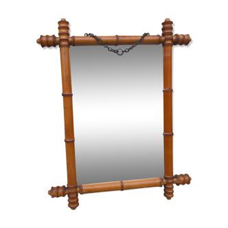 Old bamboo mirror circa 1950