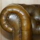 Ensemble vintage Chesterfield salon 3 pièces cuir