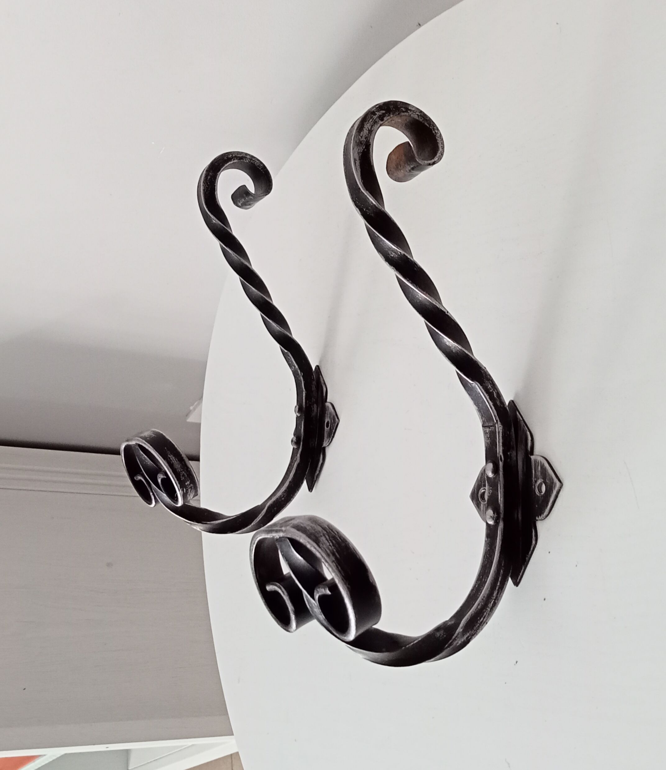 2 vintage coat rack hooks 50s-60s