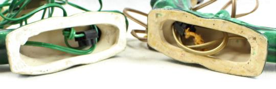 Two ceramic electrified bougeoirs  vintage 1950