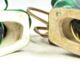 Two ceramic electrified bougeoirs  vintage 1950