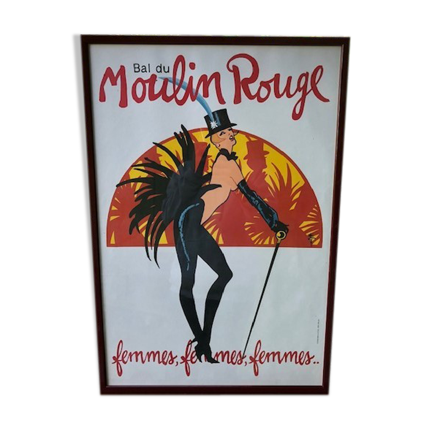 Affiche d'époque Cabaret Moulin Rouge Paris