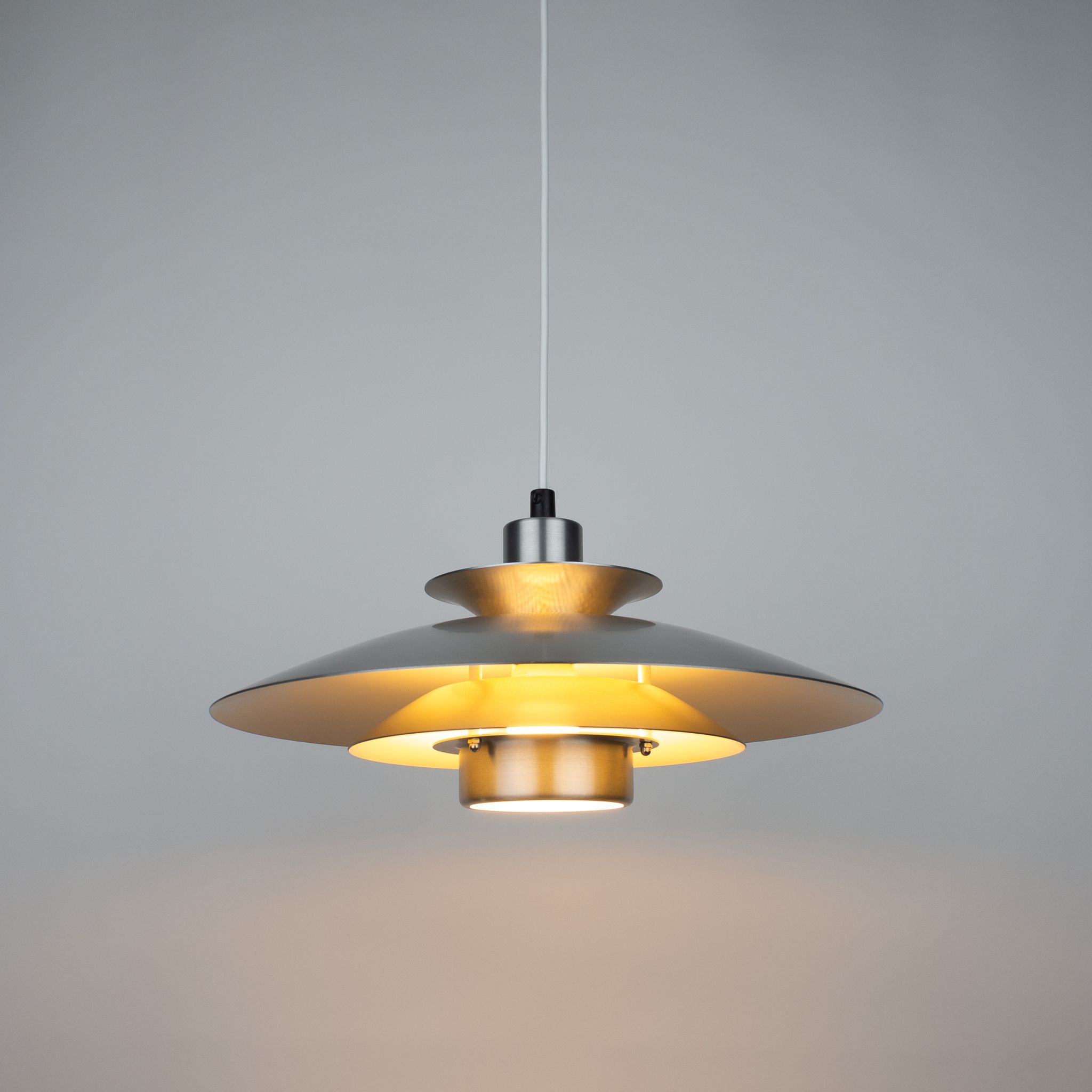 Pair of Danish vintage pendant lamps Volga by Kurt Wiborg, Jeka, 1980s