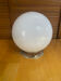 Vintage Ceiling Light Opaline White Ball + Aluminium Support 50s #E