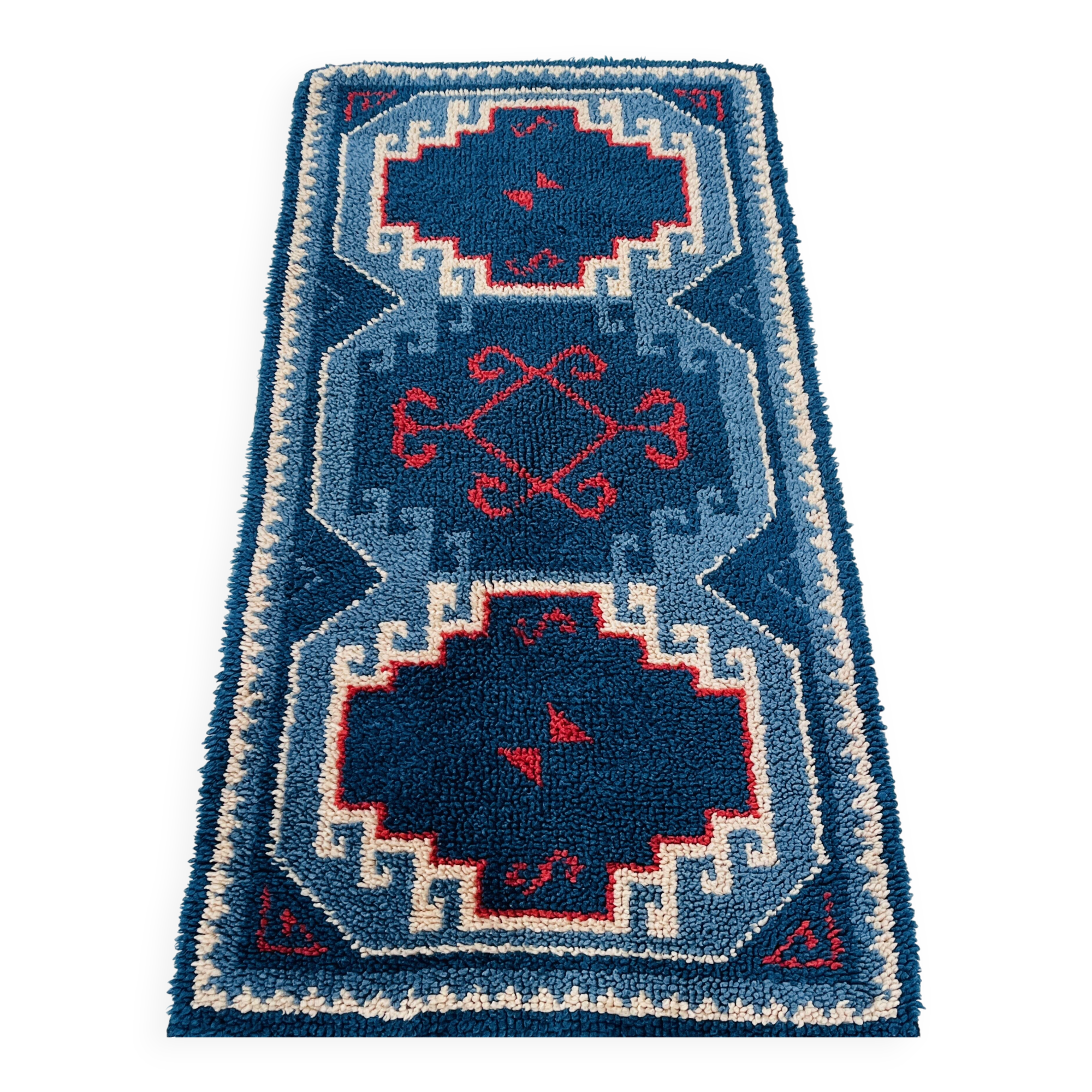 Tapis vintage Bleu