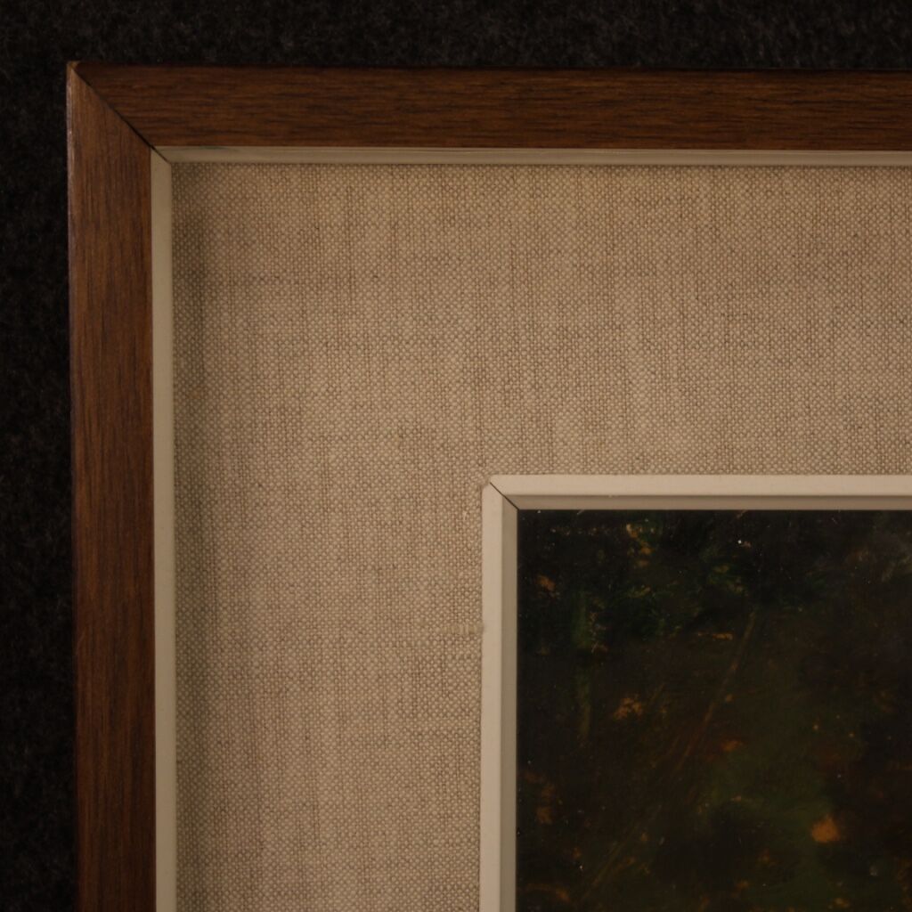 Italian landscape painting in Impressionist style from 20th century