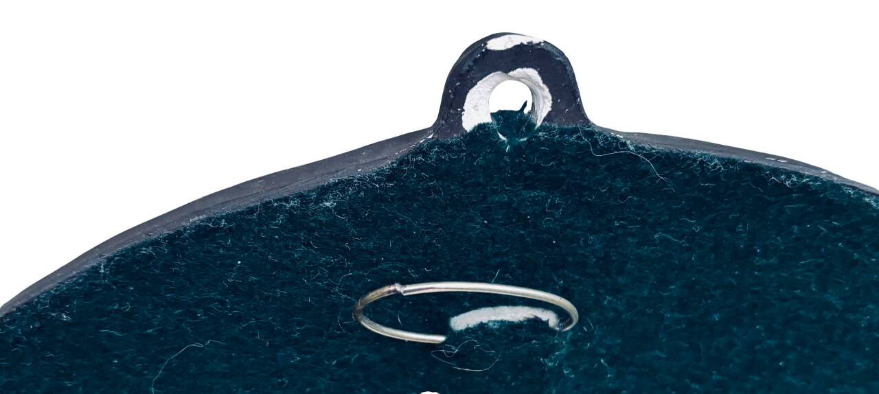 Mithé espelt mirror "cage" in nuanced blue made in 1970.