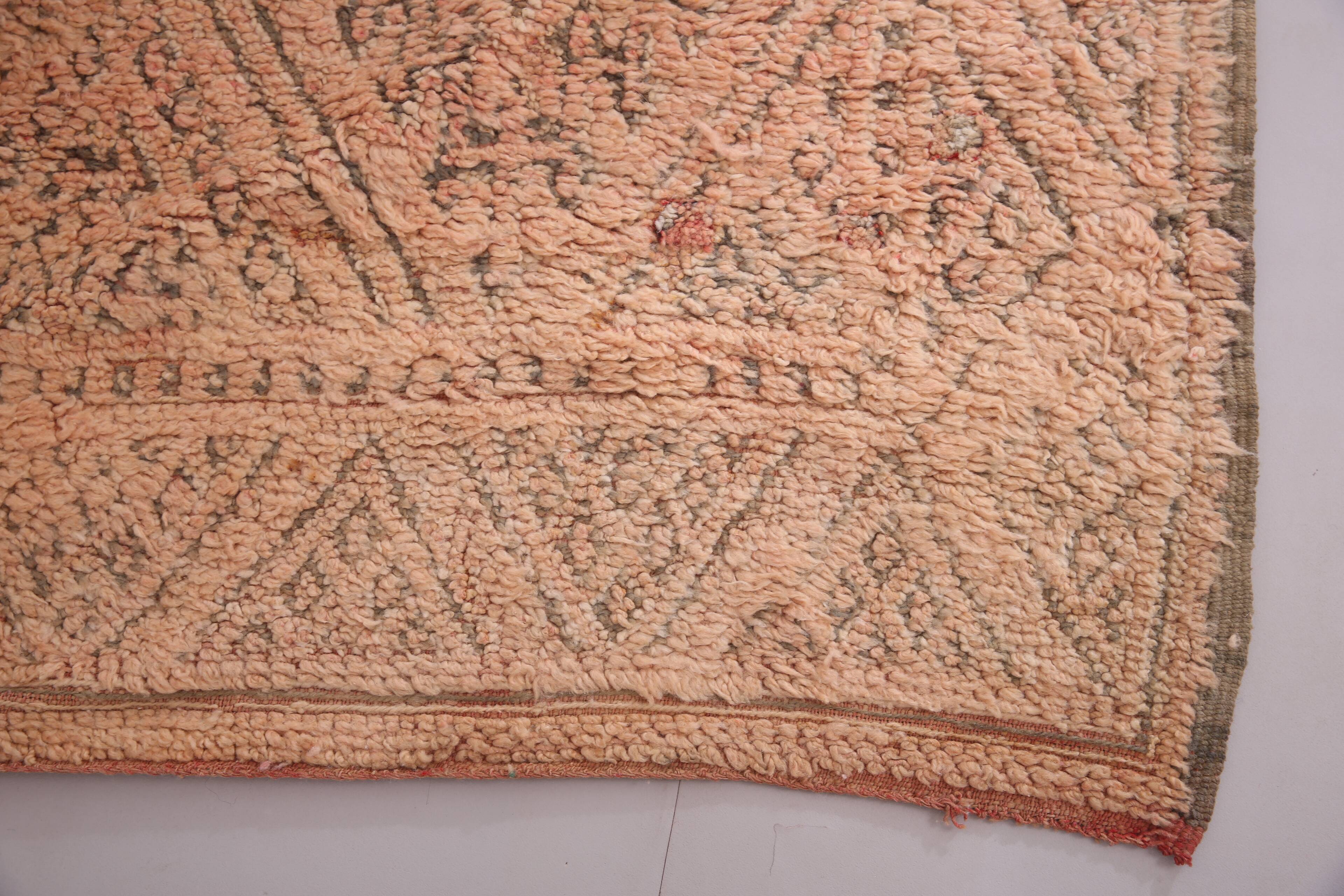 Large Vintage Beni Mguild Rug 221 x 452 cm - Old Moroccan Rug - Berber Rug