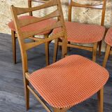 4x 60s 70s dining chair dining chair mid century Danish modern design