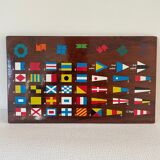Wooden plaque international flag code