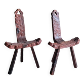 Pair of brutalist chairs
