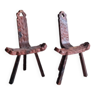 Pair of brutalist chairs