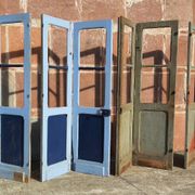 Portes doubles, deux battants, bois massif (Lot de 4)