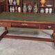 Empire-style centre desk in mahogany – with side pull-outs