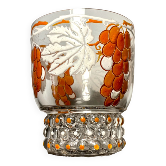 Delvaux Vase émaille raisins motif