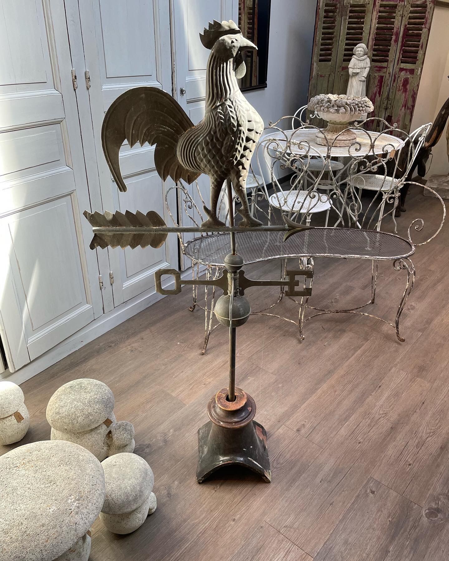 Copper and brass roof weather vane