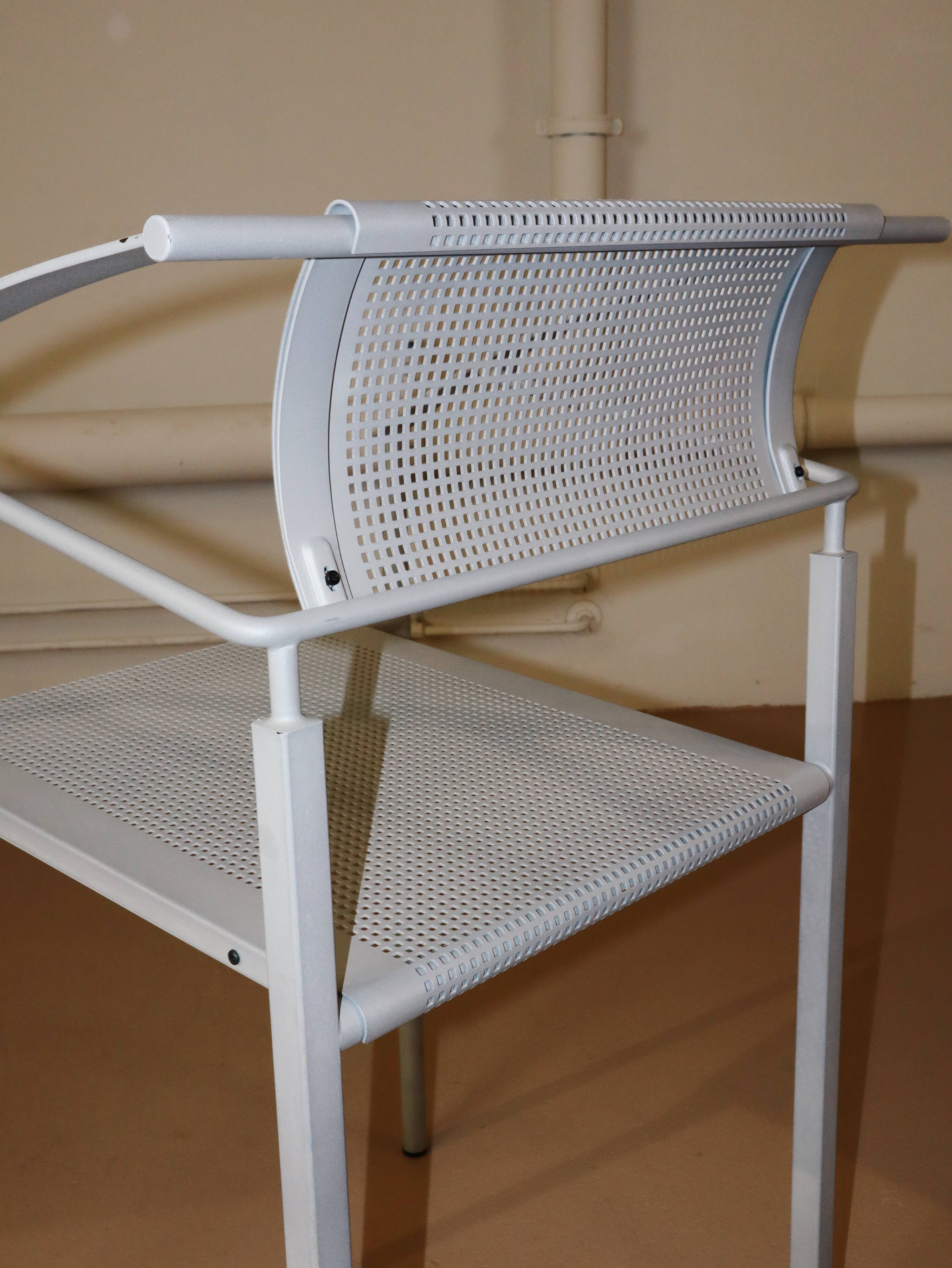 Fauteuils vintage en métal 'Carrè VI' par Fly Line Italie années 1990