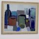 Mid-century original swedish oil on canvas "still life" by gösta falck