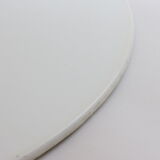 Oval white tulip dining table by Maurice Burke for Arkana 1960