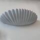 Pair of vintage shell wall lights, matte white, France 1970