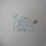 Set of 6 old Longchamp soup plates in ceramic/stoneware with floral decoration