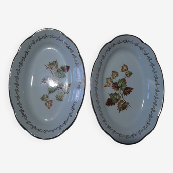 2 earthenware dishes from Sarreguemines Digoin September