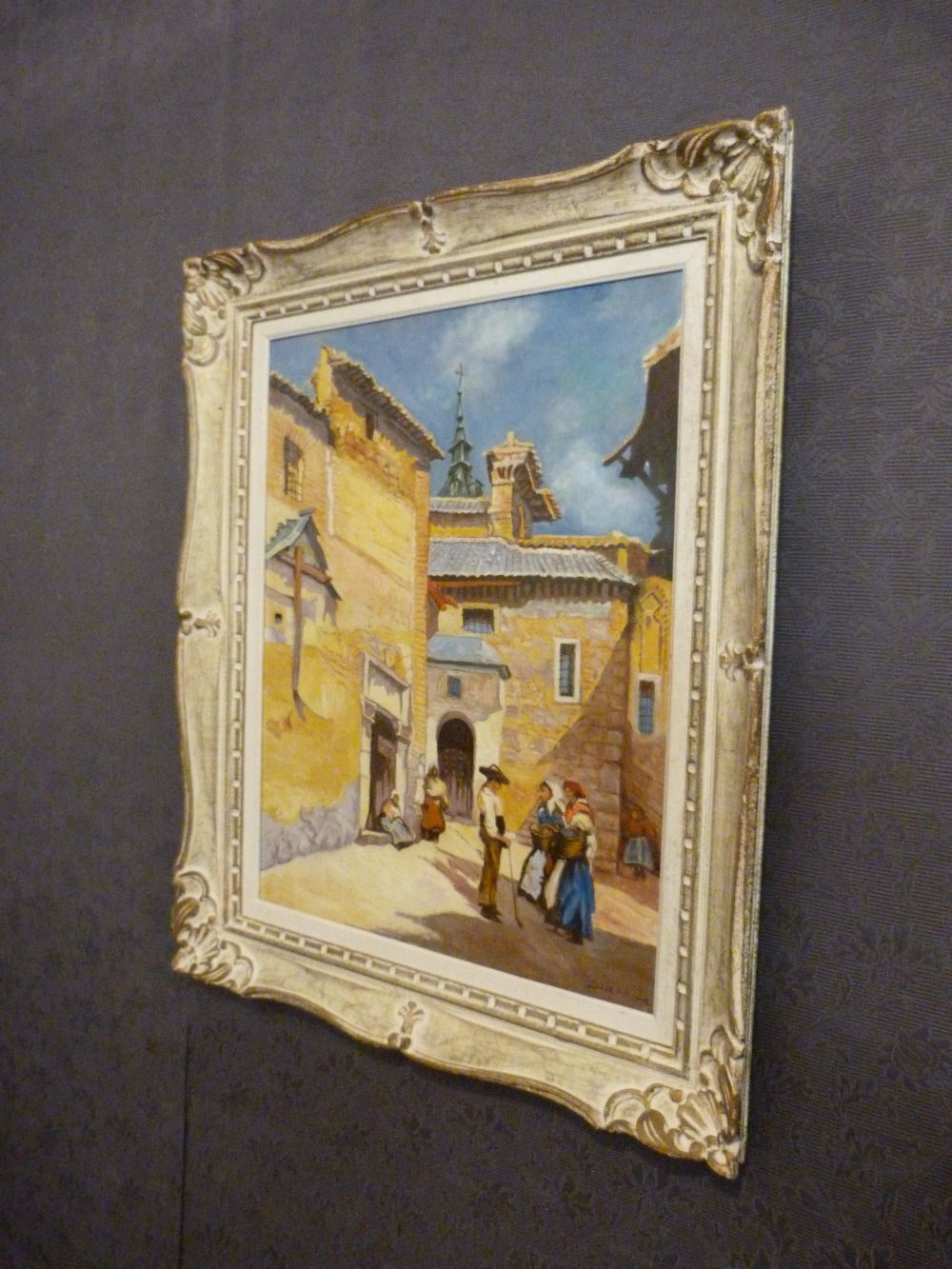 Spanish Village signed Diaz de la poue