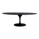 Knoll Tulip ovale eettafel 198/244cm zwart Feniks laminaat