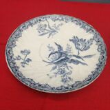 Pair of dessert plate in Sarreguemines earthenware model Fontanges