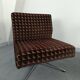Pair of fabric and chrome steel armchairs, 1960s