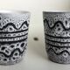 Pair of vintage mugs by Jean Austruy in Vallauris.