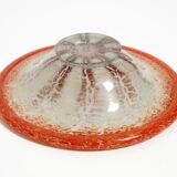 Three large colored 1930s glass bowls by Karl Wiedmann for WMF Ikora