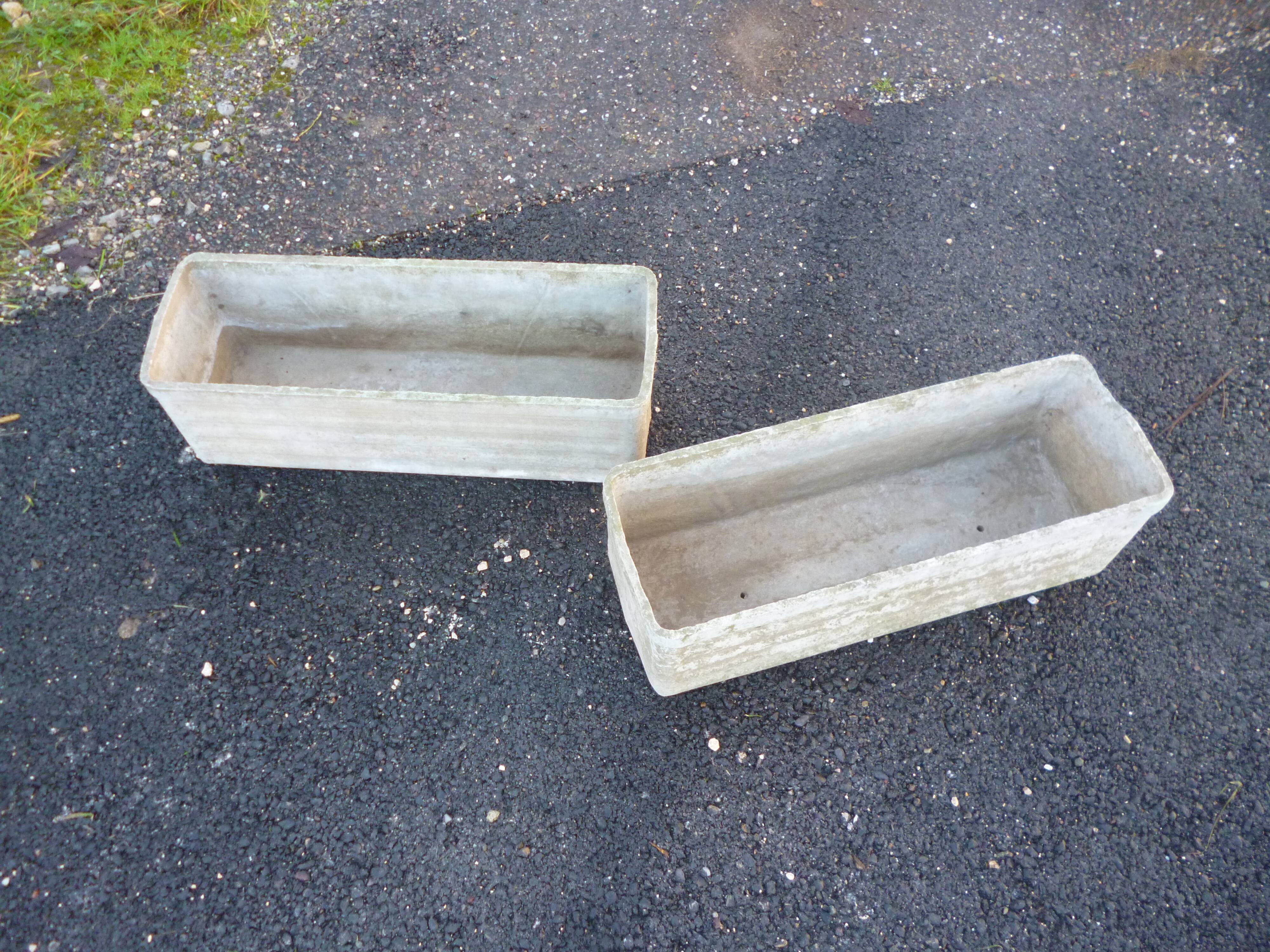 Pair of fiber cement gardeners