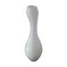 White molded glass vase