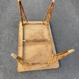 Rattan table vintage compass feet