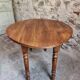 Antique French walnut folding dining table