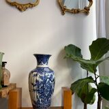 Vase chinois en blanc bleu
