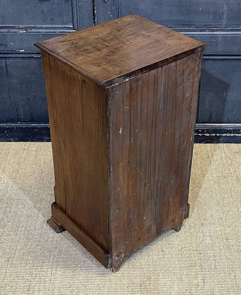 Chestnut bedside table from the early 20th century.