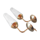 Set de 2 appliques en verre et métal dorée