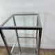 Chrome and glass occasional shelf unit 2000s